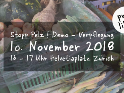 Samstag 10. November 2018 – Verpflegung an der Stopp Pelz! Demo