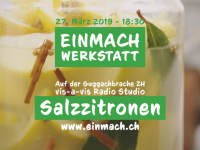 Einmach Werkstatt – 27. März 2019 – Salzzitronen